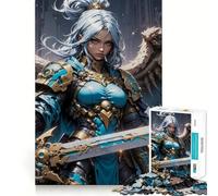 Puzzles for Adults 1000 Pieces Blue Angel Warrior Part Tight Cut Fun, Smart Brain Activity, Leisure Fun Time, Birthday Hobby Gift (50x75cm)