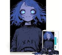 Puzzles for Adults 1000 Pieces Blue Eye Glow Tight Cut Fun, Smart Brain Activity, Leisure Fun Time, Birthday Hobby Gift (38x52cm)