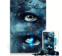 Puzzles for Adults 1000 Pieces Blue Tears Fine Cut Art, Smart Challenge Fun, Quiet Time Game, Birthday Hobby Gift (50x75cm)