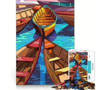 Puzzles for Adults 1000 Pieces Boat on The River Tight Cut Fun, Smart Brain Activity, Leisure Fun Time, Birthday Hobby Gift (38x26cm)