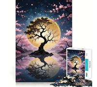 Puzzles for Adults 1000 Pieces Bonsai Fantasy Landscape Fine Cut Art, Smart Challenge Fun, Quiet Time Game, Birthday Hobby Gift (38x52cm)