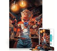Puzzles for Adults 1000 Pieces Born to Be Wild Tight Fit Play Logic Fun Toy Easy Play Game Xmas Art Gift (38x26cm)