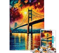 Puzzles for Adults 1000 Pieces Bosphorus Bridge Istanbul Impossible Game Learning Educational Toys Birthday Gifts Precision Cutting (Size 38x26cm)