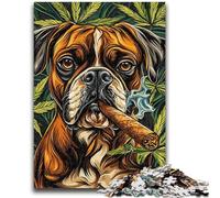 Puzzles for Adults 1000 Pieces Boxer Dog Smoking Challenging To Complete But Fun And Humorous Birthday Present, Gifts, Wall Art 50x75cm