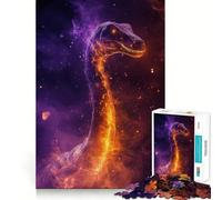 Puzzles for Adults 1000 Pieces Brachiosaurus Dinosaur Clean Cut Piece Brain Skill Play Free Time Game Christmas Art Piece (38x26cm)