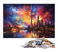 Puzzles for Adults 1000 Pieces Brilliant Colorful City Puzzle Toys Unique Home Decor And Gifts Suitable for And Teenager 14 Years Up 1000 PCS(38x26cm)
