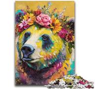 Puzzles for Adults 1000 Pieces Brown Bear Oil Painting Family Fun for Is Ideal As A Gift for The Whole Family for And Age 14 Years Up 50x75cm