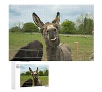 Puzzles for Adults 1000 Pieces, Brown Furry Donkey Jigsaw Puzzle Fun Family Challenging Puzzles Puzzle Game