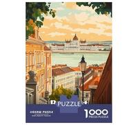 Puzzles for Adults 1000 Pieces Budapest, Hungary Travel Jigsaws for Adults Brain Teaser Game Pattern Assembly Challenging Game Gifts 38x26cm/1000pcs