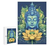 Puzzles for Adults 1000 Pieces - Buddha Lotus Statue Funny Educational Learning Puzzle Toys for Girls and Boys