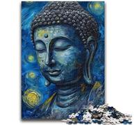 Puzzles for Adults 1000 Pieces Buddha Starry Night Style Art 1000 Piece Jigsaw,Family Game Stress Reliever Difficult Challenge Suitable for Couples (26x38cm)