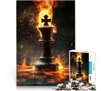 puzzles for adults 1000 pieces Burning Chess King Spielzeug Lernspiele Stressabbau Tolle Geschenke und Spielzeuge52x38cm