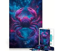 Puzzles for Adults 1000 Pieces Cancer Zodiac Sign Exact Edge Art Creative Skill Toy Cozy Time Game Christmas Art Piece (38x52cm)