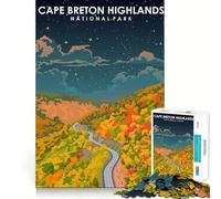 Puzzles for Adults 1000 Pieces Cape Breton Highlands Park Exact Edge Art Creative Skill Toy Cozy Time Game Christmas Art Piece (38x52cm)