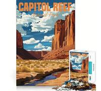 Puzzles for Adults 1000 Pieces Capitol Reef National Park Exact Edge Art Creative Skill Toy Cozy Time Game Christmas Art Piece (38x26cm)