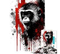 Puzzles for Adults 1000 Pieces Capuchin Monkey Painting Help The Brain Exercise Wall Decoration Anti-Stress Toys for 14+ Puzzle Game Offered (38x26cm)