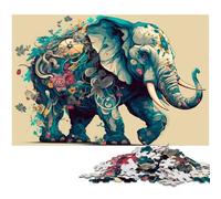 Puzzles for Adults 1000 Pieces Cartoon Style of Elephant Precision Cut Jigsaw Puzzle Is Ideal As Gifts for The Whole Family 1000 PCS(38x26cm)