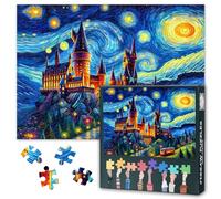 Puzzles for Adults 1000 Pieces Castle - Jigsaw Puzzles Starry Night Art, 27.5x19.7 Inch Nightscape Design Hard Impossible Challenging Puzzle Family Game for Men & Women (Home Decor Gift)