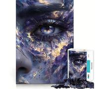 Puzzles for Adults 1000 Pieces Celestial Eye with Tears Premium Cut Play Smart Brain Toy Idle Fun Time Xmas Art Gift (38x26cm)
