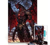 Puzzles for Adults 1000 Pieces Chained Inferno Dragon Lord Premium Cut Play Smart Brain Toy Idle Fun Time Xmas Art Gift (38x26cm)