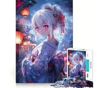 Puzzles for Adults 1000 Pieces Cherry Blossom Night Clean Cut Piece Brain Skill Play Free Time Game Christmas Art Piece (50x75cm)