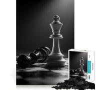 Puzzles for Adults 1000 Pieces Chess Kings︰ Victory And Defeat Premium Cut Play Smart Brain Toy Idle Fun Time Xmas Art Gift (50x75cm)