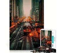 Puzzles for Adults 1000 Pieces Chicago Premium Cut Play Smart Brain Toy Idle Fun Time Xmas Art Gift (38x52cm)
