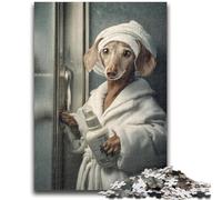 Puzzles for Adults 1000 Pieces Chihuahua Taking A Bath 1000 Piece Puzzle,learning Educational for Is Ideal As A Gift for The Whole Family (50x75cm)