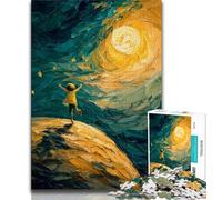 Puzzles for Adults 1000 Pieces Children Under The Stars Puzzles for Teenagers,Stress Reliever Staycation Kill Time Enhance Love between Couples 26x38cm