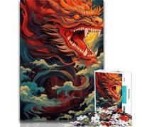 Puzzles for Adults 1000 Pieces Chinese Dragon Puzzles for Teenagers,Fun Present & Activity for Home,Toy for Rainy Days 75x50cm
