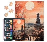 Puzzles for Adults 1000 Pieces, Chinese Jigsaw Puzzles, Pagoda Adult Puzzle for Adults, Educational Fun Games or Toys for Elders Friends 20X27 INCH