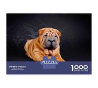 Puzzles for Adults 1000 Pieces Chinese Shar Pei Jigsaws for Adults Brain Teaser Game Pattern Assembly Challenging Game Gifts 52x38cm/1000pcs