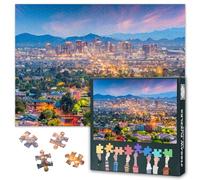 Puzzles for Adults 1000 Pieces City Skyline Phoenix, Arizona - Hard Difficult Challenging Family Puzzle, 27.5x19.7 Inch Jigsaw Puzzles USA Downtown, Puzzle Game for Women Home Decoration Gift