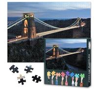 Puzzles for Adults 1000 Pieces, Clifton Suspension Bridge Jigsaw Puzzles, Avon Canyon Bristol, England Adult Puzzle for Adults, Educational Fun Games or Toys for Elders Friends 20X27 INCH