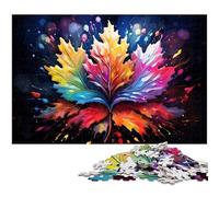 Puzzles for Adults 1000 Pieces Color Illustration of Canadian Maple Leaf Jigsaw Puzzle A Work of Art for And Teenager Age 14 Years Up 1000 PCS(75x50cm)