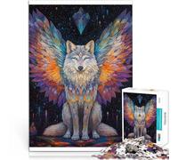 puzzles for adults 1000 pieces Color wolf Help the brain exercise addictive toys to cultivate patience gifts for friends and family 26x38cm