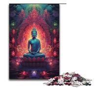 Puzzles for Adults 1000 Pieces Colorful Buddha Statue Impossible Puzzle Family Game Stress Reliever Difficult Challenge 1000 PCS(38x26cm)