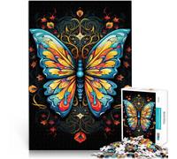 puzzles for adults 1000 pieces Colorful butterfly Made of cardboard Suitable for people aged 14 and above Brainteaser Family Games Christmas Birthday Gifts 。size:26x38cm/10.24x14.96inch