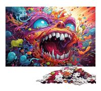 Puzzles for Adults 1000 Pieces Colorful Demonic Art Puzzle Toys Unique Home Decor And Gifts Suitable for And Teenager 14 And Up 1000 PCS(75x50cm)