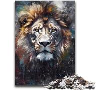 Puzzles for Adults 1000 Pieces Colorful Lion Portrait Challenging Game And Family Play Wall Decoration Unique Birthday And Xmas Gifts 38x26cm