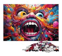 Puzzles for Adults 1000 Pieces Colorful Psychedelic Art Monsters Jigsaw Puzzle A Work of Art for And Teenager Age 14 Years Up 1000pcs(75x50cm)
