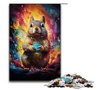 Puzzles for Adults 1000 Pieces Colorful Psychedelic Galaxy Squirrel Impossible Puzzle Family Game Stress Reliever Difficult Challenge 1000 PCS(75x50cm)
