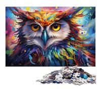 Puzzles for Adults 1000 Pieces Colorful Psychedelic Jungle Owl Precision Cut Jigsaw Puzzle Is Ideal As Gifts for The Whole Family 1000pcs(75x50cm)