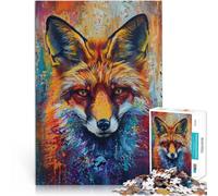 puzzles for adults 1000 pieces Colorful Red Fox Pädagogisches Spielzeug zum Stressabbau tolles Geschenk75x50cm