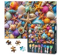 Puzzles for Adults 1000 Pieces - Colorful Seashell and Starfish Puzzles, Beach 1000 Piece Large Format Jigsaw Puzzle for Adults & Families, Puzzle 1000 Pieces Beautiful Vibrant 27.5" x 19.6"