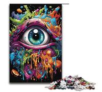 Puzzles for Adults 1000 Pieces Colorful Strange Eyes Impossible Puzzle Family Game Stress Reliever Difficult Challenge 1000 PCS(38x26cm)