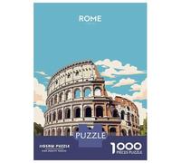 Puzzles for Adults 1000 Pieces Colosseum Rome Illustration Jigsaw for Adults Brain Teaser Game Wall Decoration Christmas Birthday Gifts 52x38cm/1000pcs