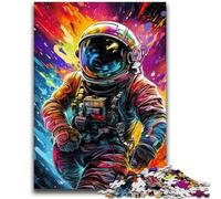 Puzzles for Adults 1000 Pieces Colourful Astronauts 1000 Piece Jigsaw,Staycation Kill Time with Matching Poster And Trivia Sheet (75x50cm)