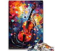 Puzzles for Adults 1000 Pieces Colourful Violin Art for Ages 14 And over Fun Games Fun Activities at Home, Birthday Gifts, Travel Gifts 38x26cm