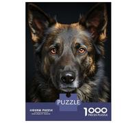 Puzzles for Adults 1000 Pieces Cool Dog Wolf Portrait Jigsaws for Adults Brain Teaser Game Pattern Assembly Challenging Game Gifts 70x50cm/1000pcs